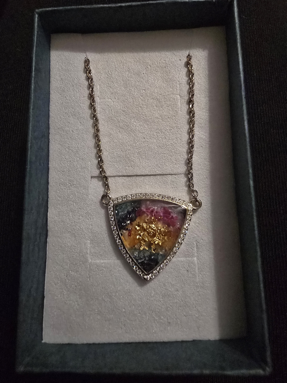 Dune Trillion Necklace By Christine Kestaloo With White Topaz - Sterling Silver